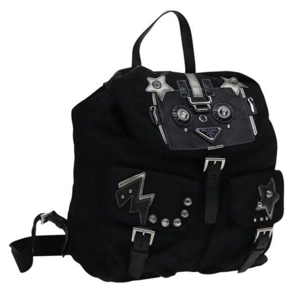 PRADA Backpack Nylon Black Auth 112941V - Picture 1 of 15